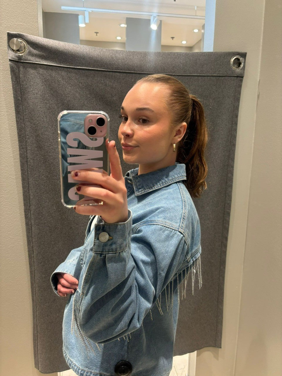 NMALVA Shacket - Light Blue Denim